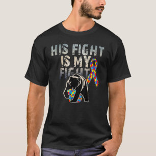 Zijn Strijd Is Mijn Strijd Amerikaanse Vlag Autism T-shirt