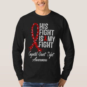 Zijn strijd is mijn strijd CHD Aangeboren hartafwi T-shirt