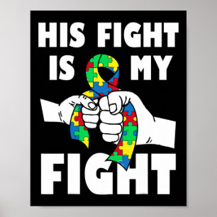 Zijn Strijd Is Mijn Strijd Inspirerend Autisme Bew Poster