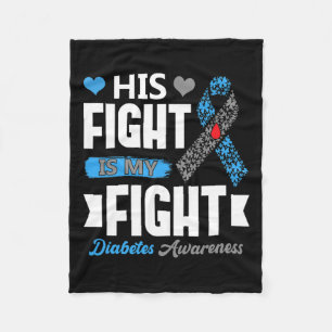 Zijn Strijd Is Mijn Strijd T1d Diabetisch Type 1 D Fleece Deken