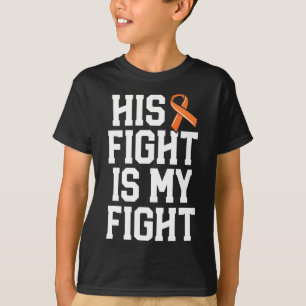 Zijn strijd is mijn strijd tegen leukemie kanker v t-shirt