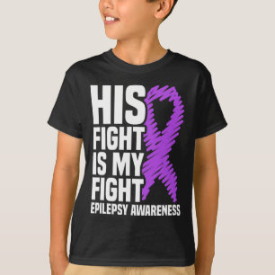 Zijn strijd is mijn strijd tegen Paarse lintepilep T-shirt