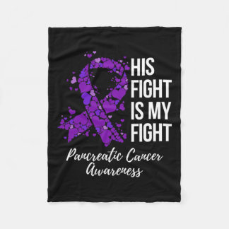 Zijn strijd is mijn strijd tegen pancreaskanker fleece deken