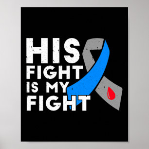 Zijn strijd is mijn strijd van type 1 diabetes poster