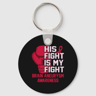 Zijn strijd is mijn vechtbrein Aneurysm Awareness  Sleutelhanger