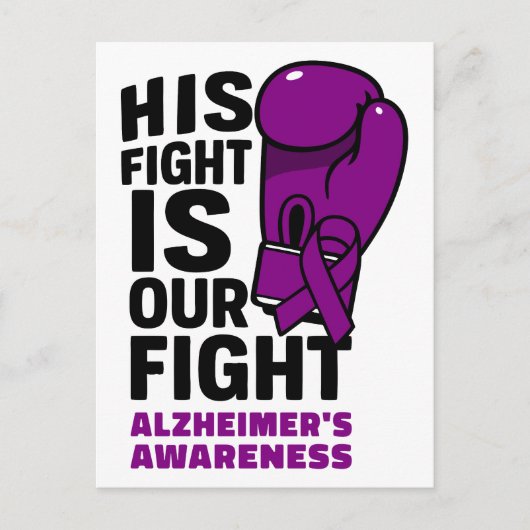 Zijn strijd is onze strijd - Alzheimerbewustzijn Briefkaart (Voorkant)