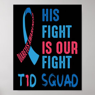 Zijn Strijd Is Onze Strijd Diabetes Bewustzijnsdag Poster