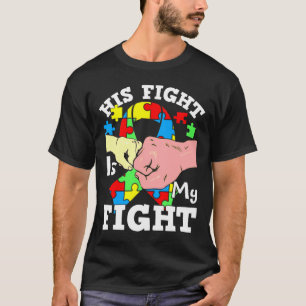 Zijn strijd tegen mijn vuist tegen de vuist bobbel t-shirt