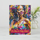 Zijn tijd om te feesten Babe - Uitnodiging (Staand voorkant)