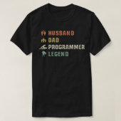 Zijn vader programmeur vaders dag computer coder t-shirt (Design voorkant)