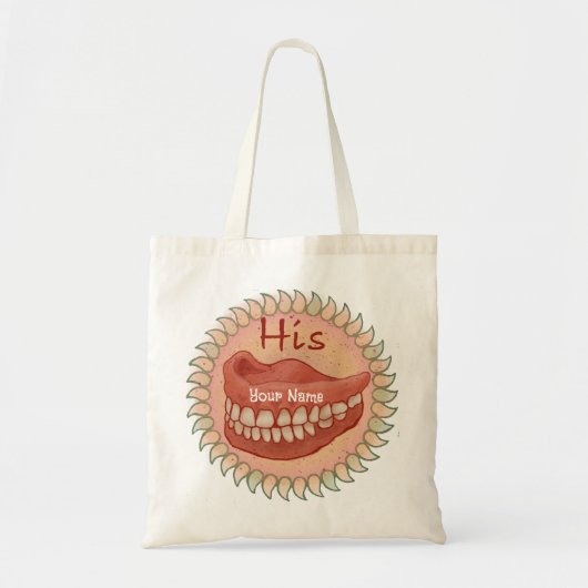 Zijn valse tanden tote bag (Voorkant)