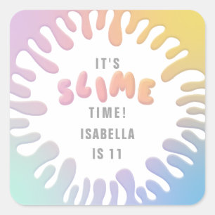 Zijn van de de regenboogverjaardag van de vierkante sticker