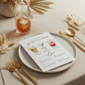 Zijn Van Ons & Van Haar Waterverf Handtekening Coc Menu