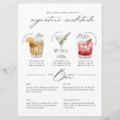 Zijn Van Ons & Van Haar Waterverf Handtekening Coc Menu (Voorkant)