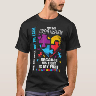 Zijn vechtblauw groot Nephew autisme tante T-shirt