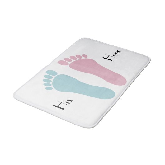 ZIJN VOETPRINTS BATHMAT BADMAT (Gekanteld)