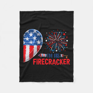 Zijn voetzoeker 4th Juli Grappig Paar Kostuum Patr Fleece Deken