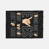 Zijn voor ogen die … gebarentaal doof zijn fleece deken (Voorkant (Horizontaal))
