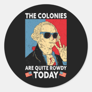 Zijn vrij bruisende onafhankelijkheidsdag grappig ronde sticker