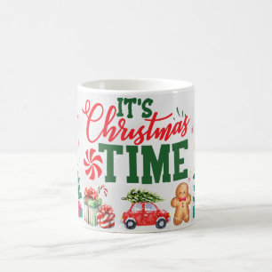 zijn vrolijke kerststemming Koffiemok
