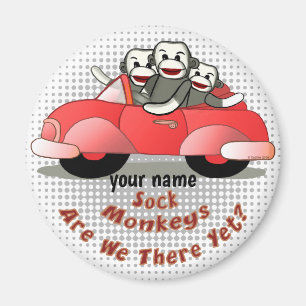 Zijn we er al Sock Monkey magneet