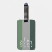 Zijn we er nog groen gestreept grappig typografie bagagelabel (Achterkant verticaal)