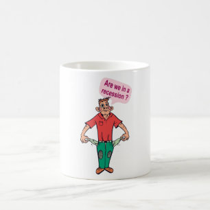 Zijn we in een recessie? koffiemok