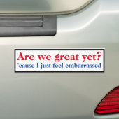 Zijn we nog groot? bumpersticker (Op auto)