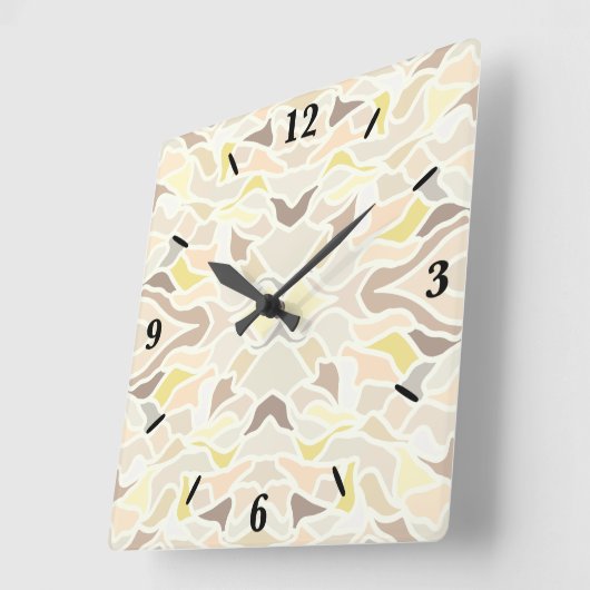 Zijn zo ivoor geometrisch Abstract patroon Vierkante Klok (Hoek)