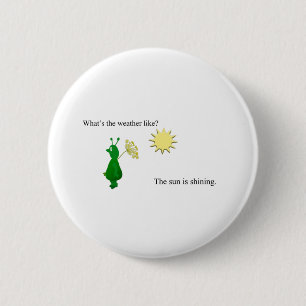 Zijn zonnige ronde button 5,7 cm