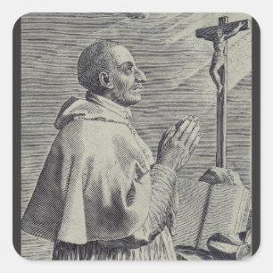 Zijne Eminentie Sint Charles Borromeo Vierkante Sticker