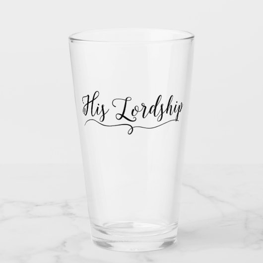 "Zijne Lordship" Glas (Voorkant)