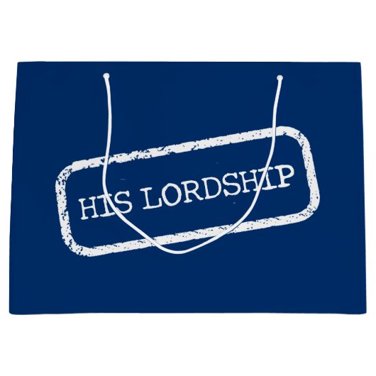 "Zijne Lordship" Groot Cadeauzakje (Voorkant)