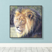 "Zijne Majesteit" 14 x 14 inch Canvas Afdruk van l (Insitu (Houten vloer))