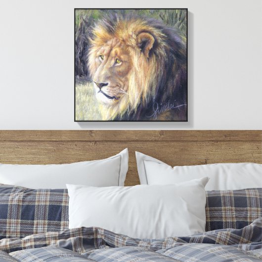 "Zijne Majesteit" 14 x 14 inch Canvas Afdruk van l (Insitu (Slaapkamer))