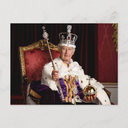 Zijne Majesteit Charles III Briefkaart (Voorkant)