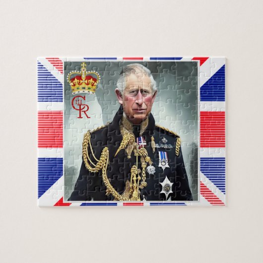 Zijne Majesteit Koning Charles III Jigzaag Puzzle Legpuzzel (Horizontaal)