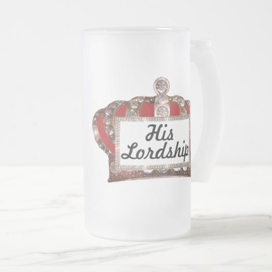 "Zijne Masterplaats" Mok van glasbier (Voorkant rechts)