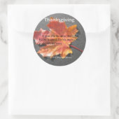Zijne Mercy Endureth Thanksgiving Psalm 107:1 Ronde Sticker (Tas)
