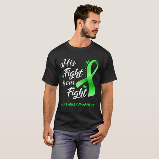 \Zijne strijd is onze 'Fight Liver Cancer Awarenes T-shirt (Voorkant volledig)