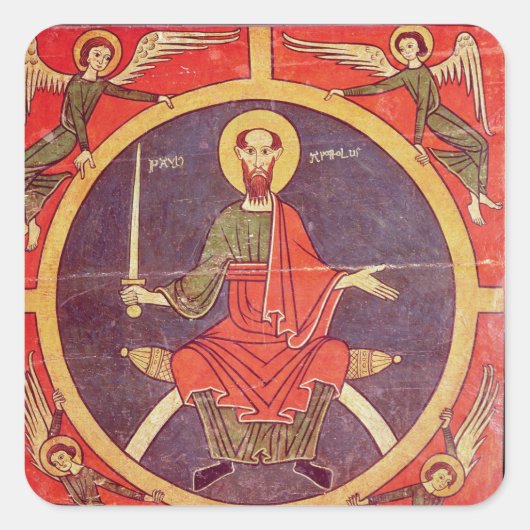 Zijpaneel van een altarstuk vierkante sticker (Voorkant)