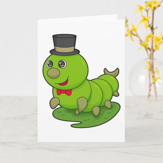 Zijpijler als herenman met cilinder kaart (Gele Bloem)