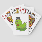 Zijpijler als herenman met cilinder pokerkaarten (Achterkant)