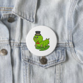 Zijpijler als herenman met cilinder ronde button 7,6 cm (In situ)