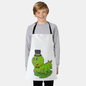 Zijpijler als herenman met cilinder schort (Gedragen)