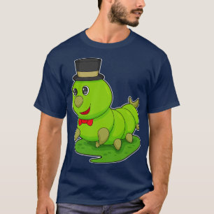 Zijpijler als herenman met cilinder t-shirt