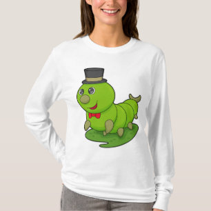 Zijpijler als herenman met cilinder t-shirt