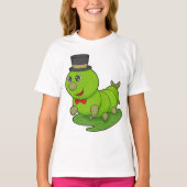 Zijpijler als herenman met cilinder t-shirt (Voorkant)