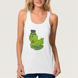 Zijpijler als herenman met cilinder tanktop
