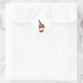 Zijpijler met Drink Ronde Sticker (Tas)